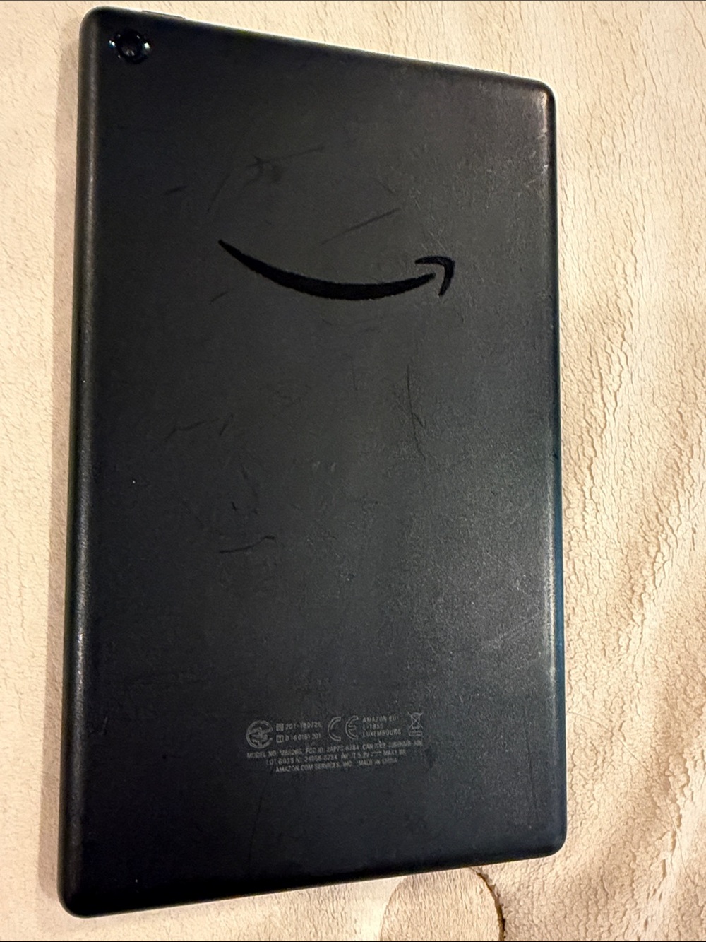 Amazon Black Tablet Back Cover with Amazon Smile Logo